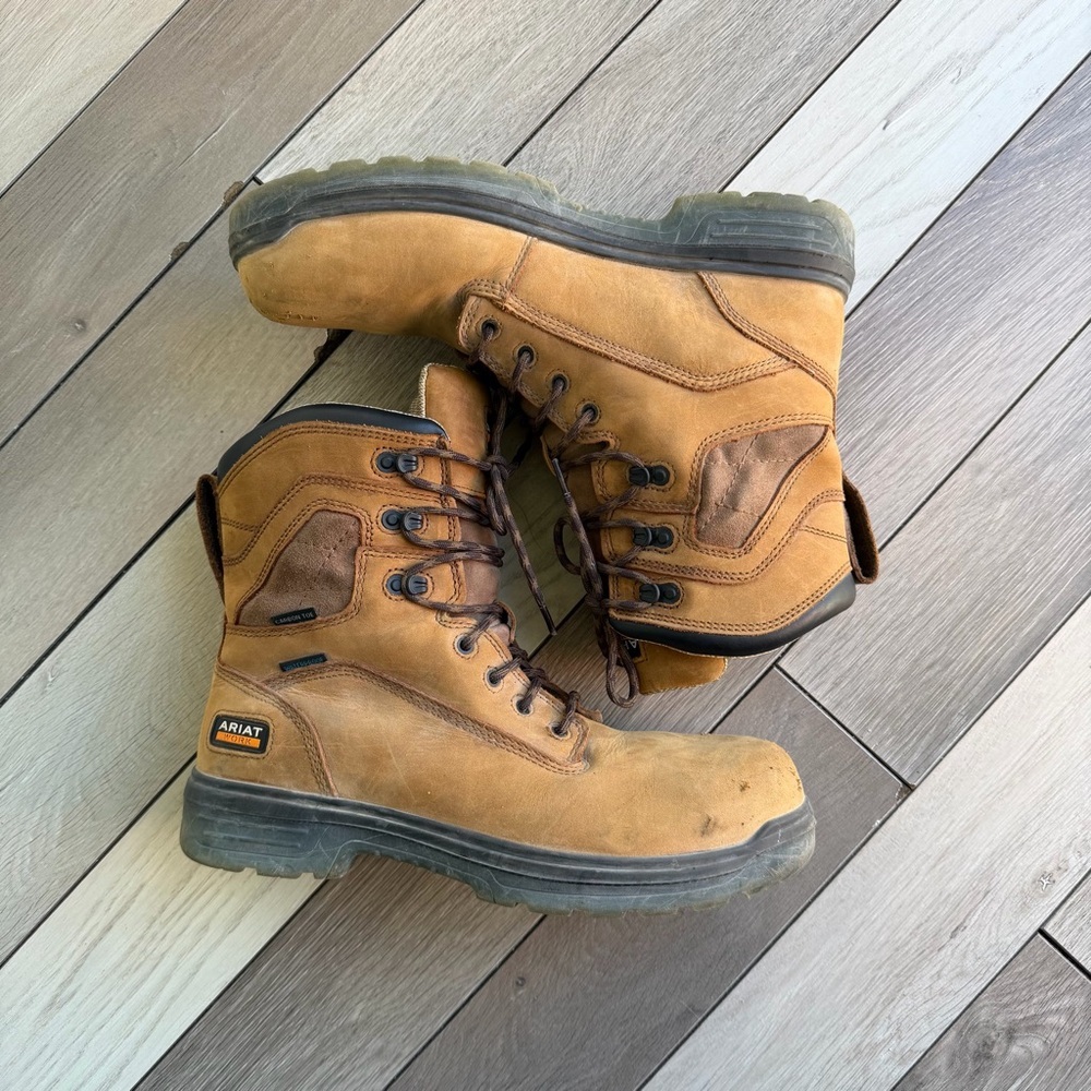 Ariat Men’s Turbo Waterproof Carbon Toe Work Boots - Picture 3 of 12